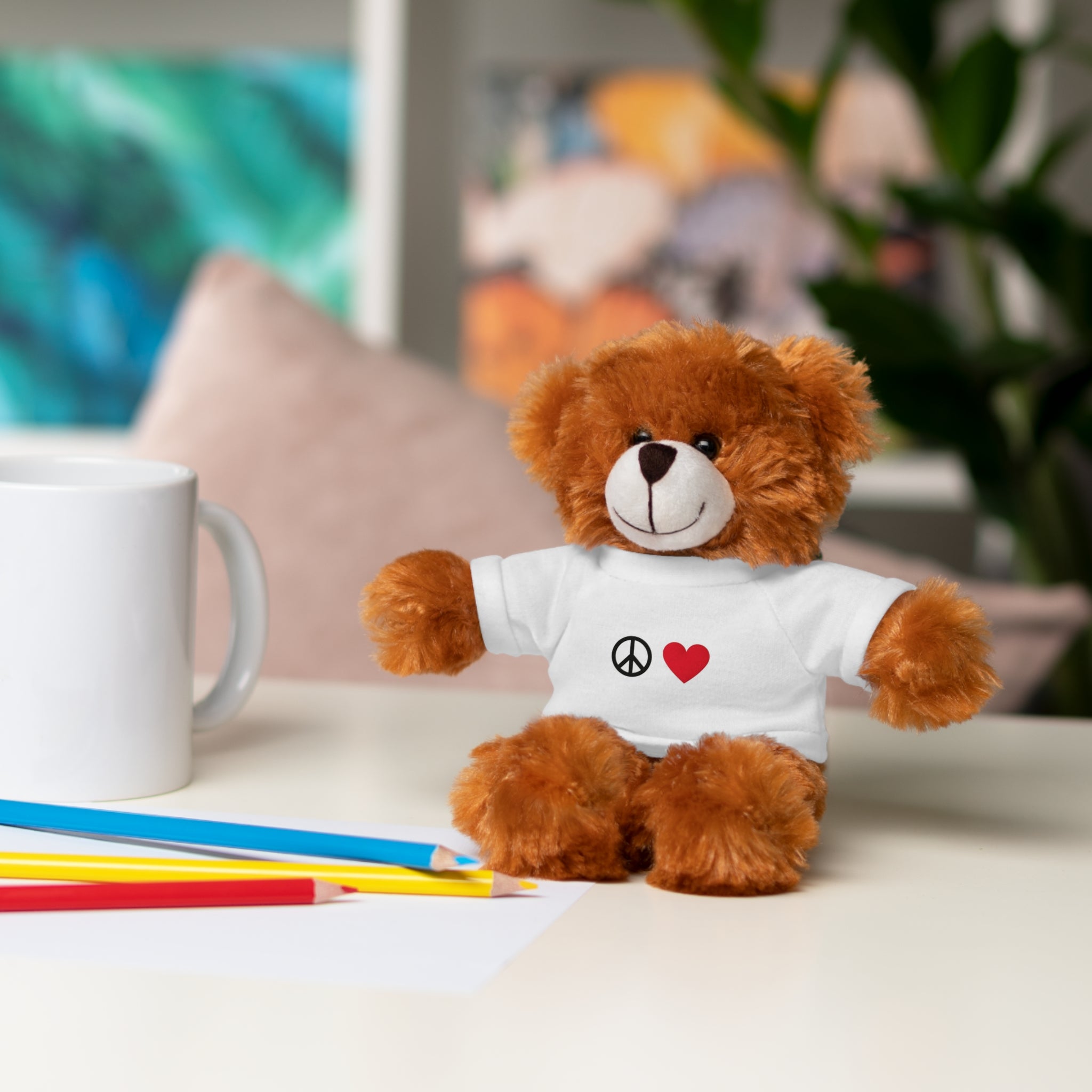 Peace and Heart Plush Friends — Inspirational Plush with 'Keep Going' Tee