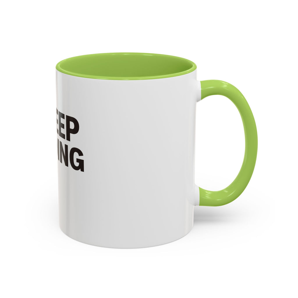 Keep Going Peace & Heart Accent Coffee Mug — Motivational Tea Cup for Encouragement