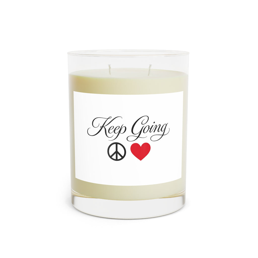 Keep Going Scented Candle — 11oz Glass Inspirational Peace & Heart Candle