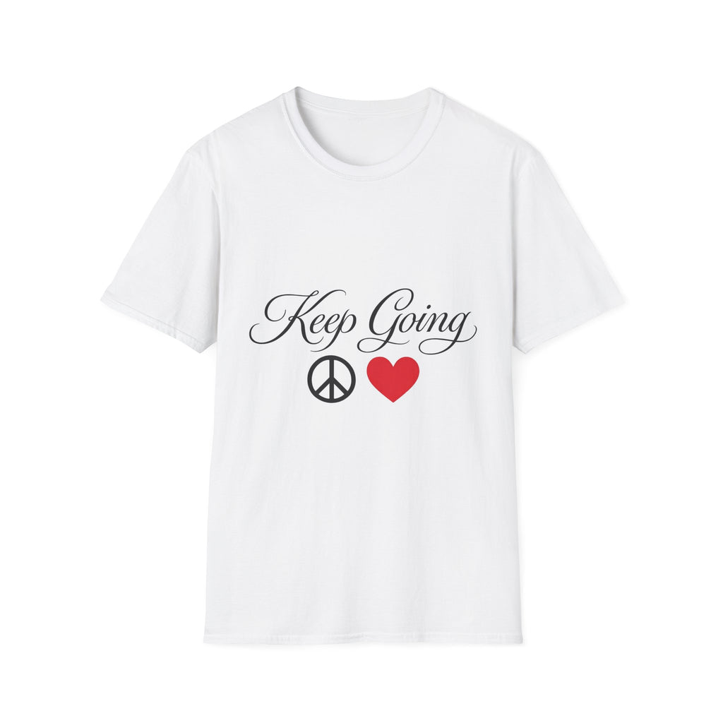 Keep Going Peace & Heart T-Shirt — Inspirational Motivational Tee