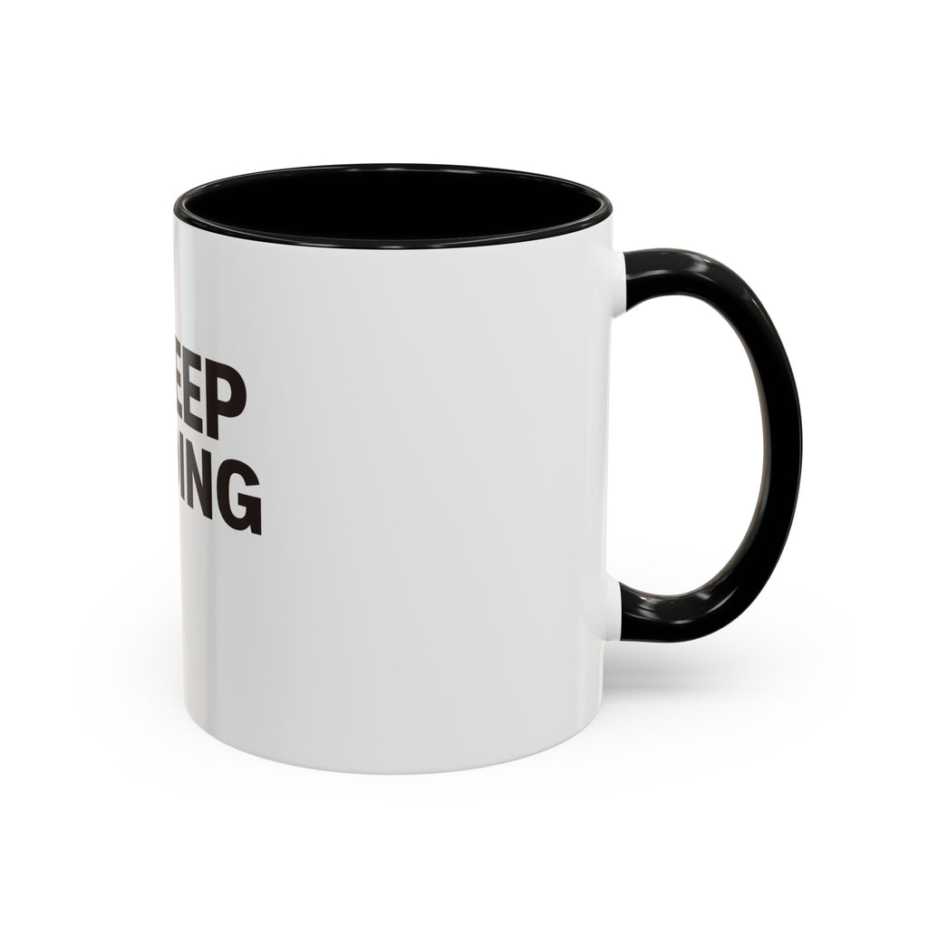 Keep Going Peace & Heart Accent Coffee Mug — Motivational Tea Cup for Encouragement