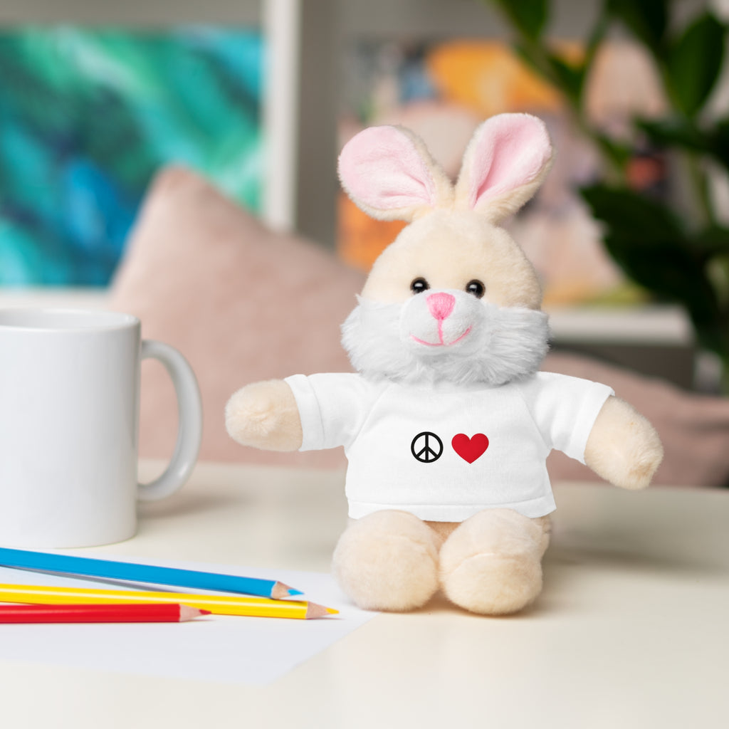 Peace and Heart Plush Friends — Inspirational Plush with 'Keep Going' Tee