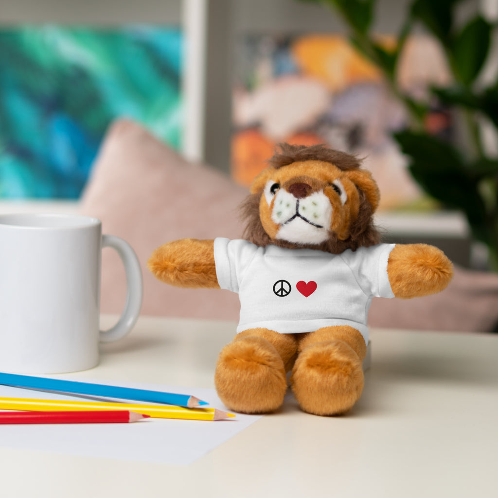 Peace and Heart Plush Friends — Inspirational Plush with 'Keep Going' Tee
