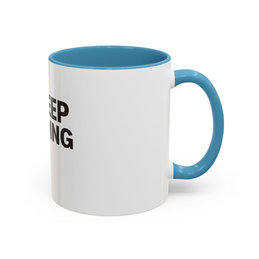 Keep Going Peace & Heart Accent Coffee Mug — Motivational Tea Cup for Encouragement