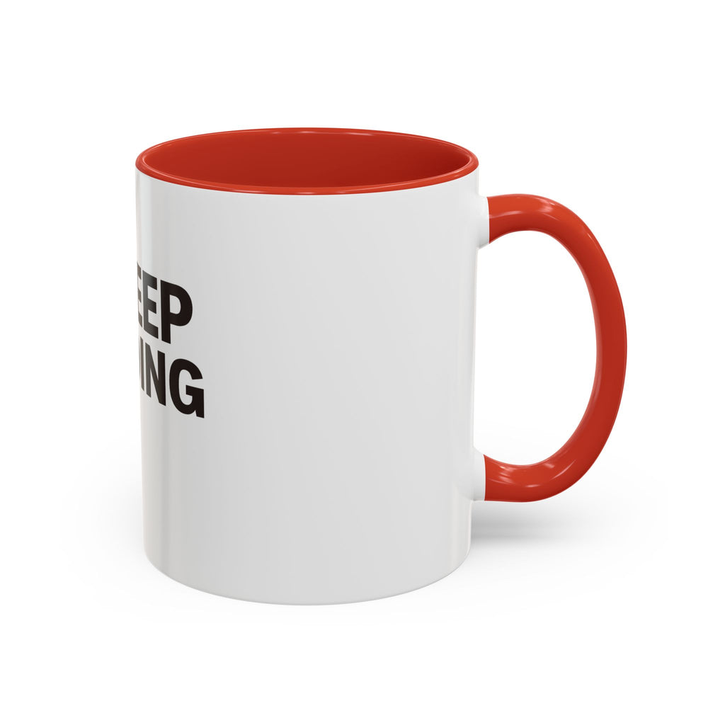 Keep Going Peace & Heart Accent Coffee Mug — Motivational Tea Cup for Encouragement
