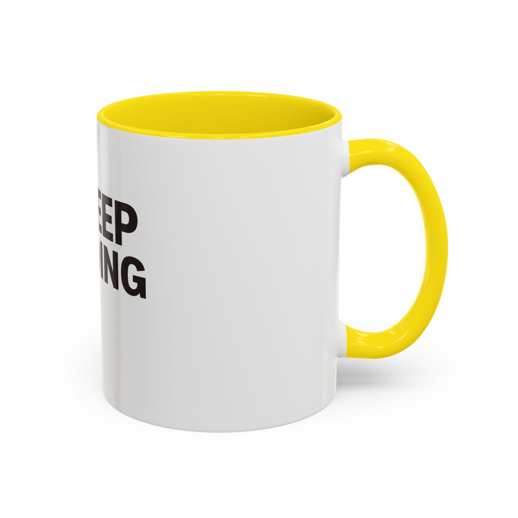 Keep Going Peace & Heart Accent Coffee Mug — Motivational Tea Cup for Encouragement