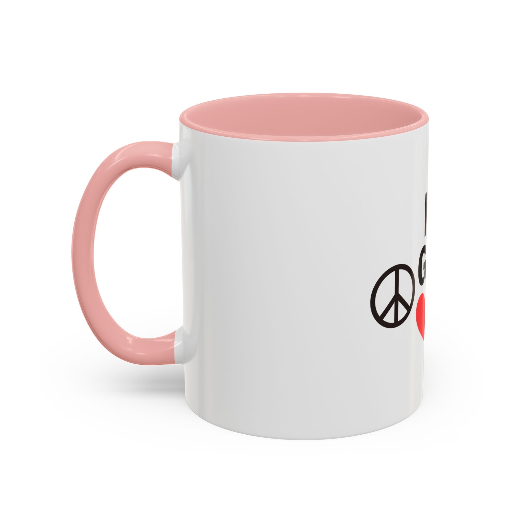 Keep Going Peace & Heart Accent Coffee Mug — Motivational Tea Cup for Encouragement