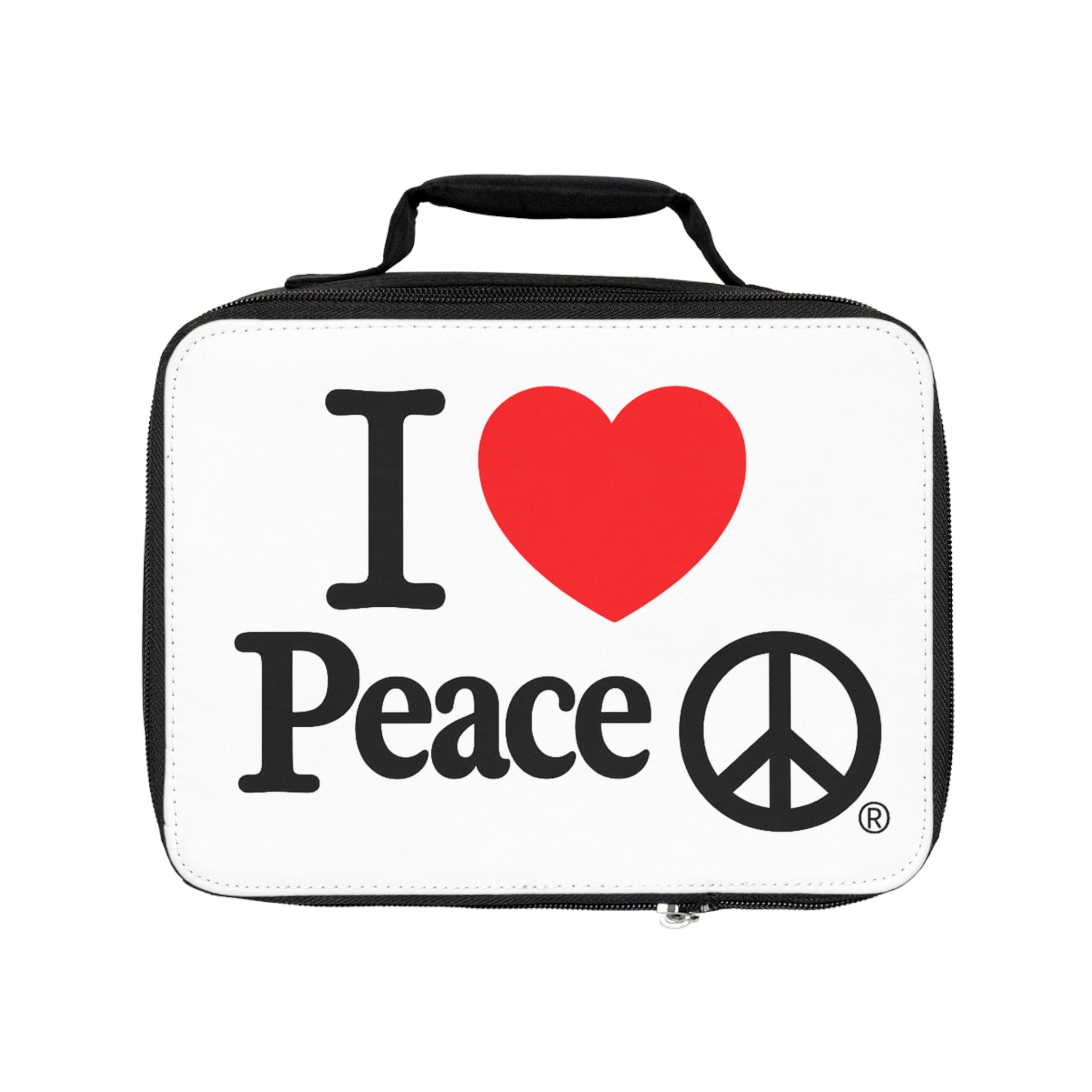 I Love Peace — Retro Peace Sign Insulated Lunchbox