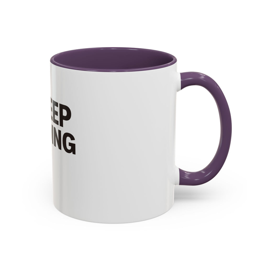 Keep Going Peace & Heart Accent Coffee Mug — Motivational Tea Cup for Encouragement