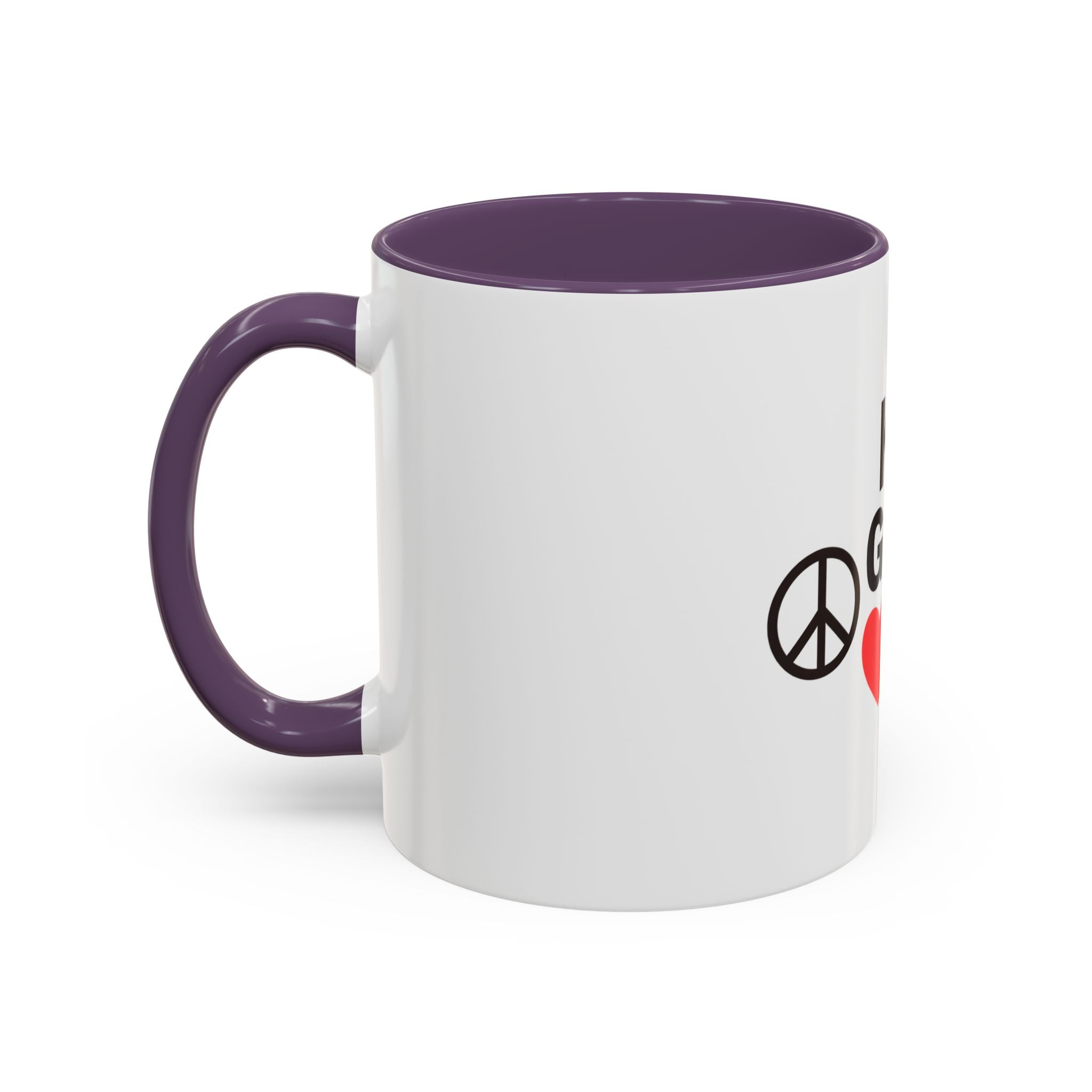 Keep Going Peace & Heart Accent Coffee Mug — Motivational Tea Cup for Encouragement