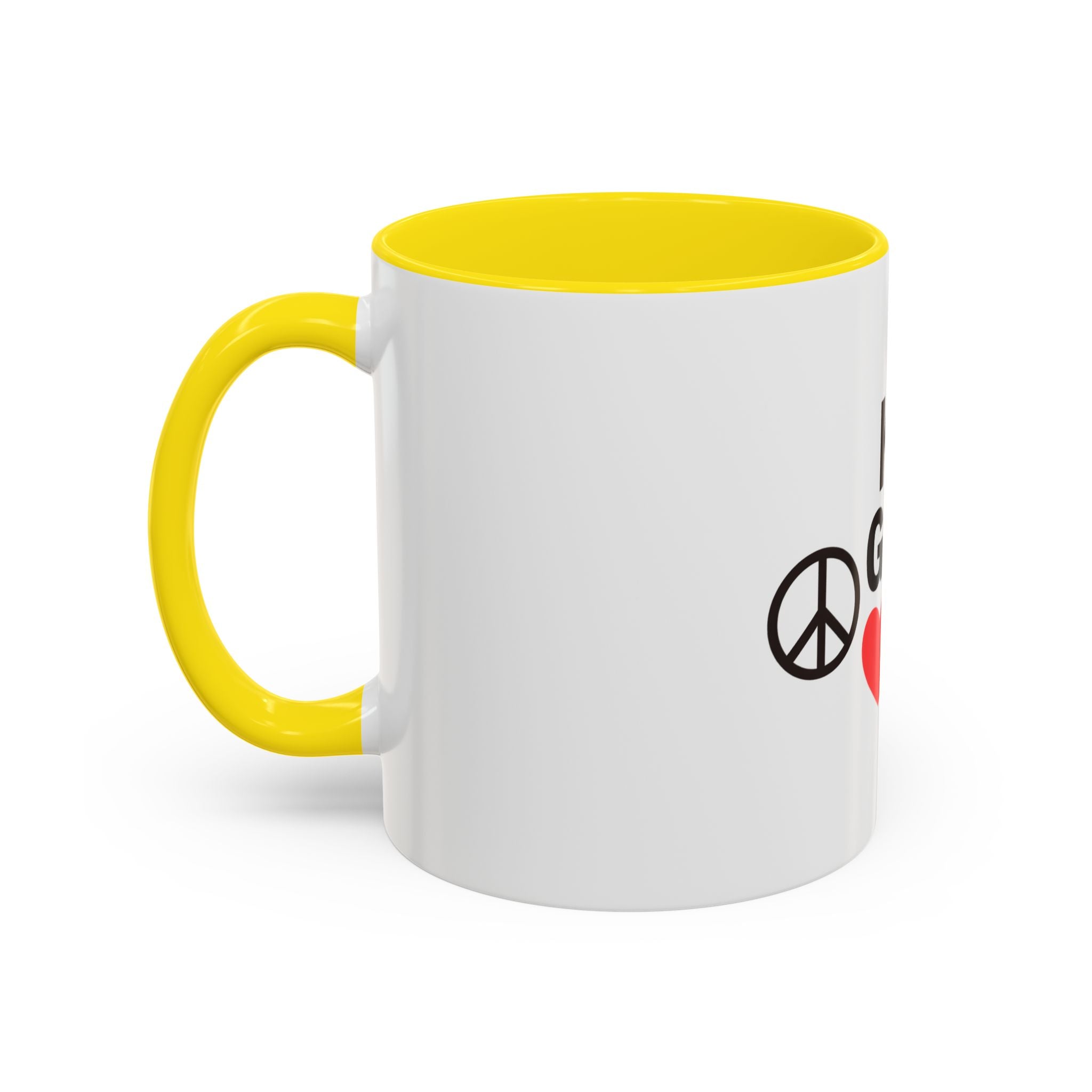 Keep Going Peace & Heart Accent Coffee Mug — Motivational Tea Cup for Encouragement