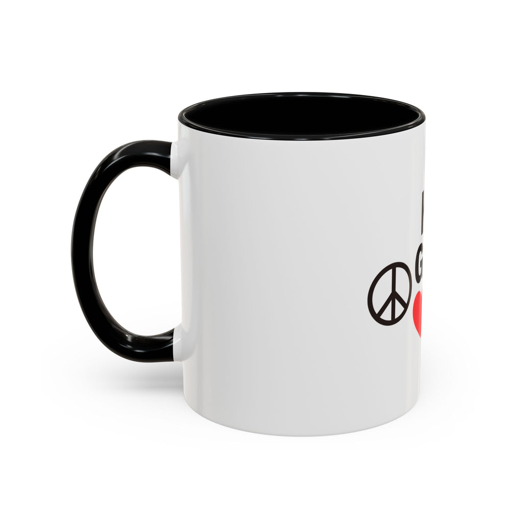 Keep Going Peace & Heart Accent Coffee Mug — Motivational Tea Cup for Encouragement