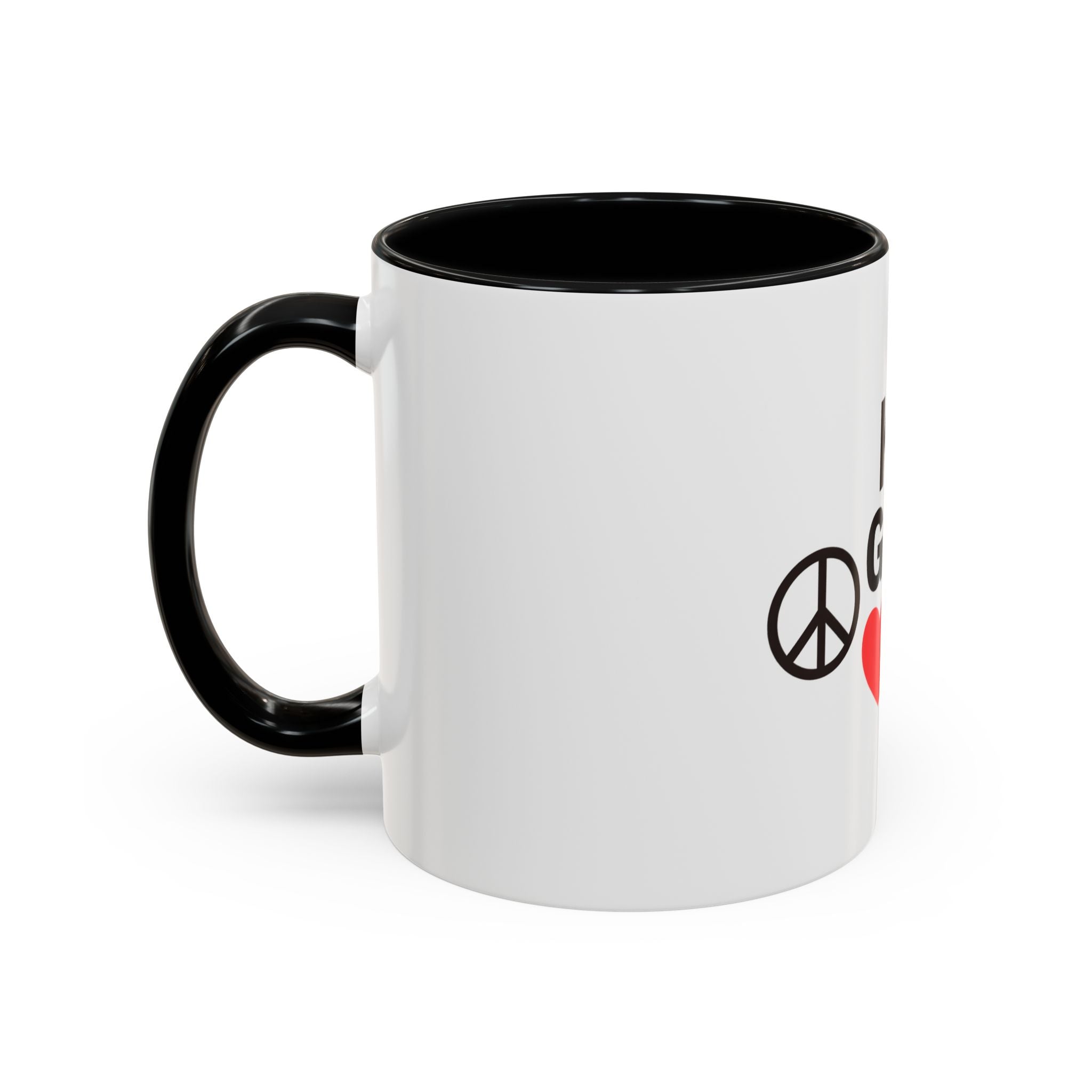 Keep Going Peace & Heart Accent Coffee Mug — Motivational Tea Cup for Encouragement