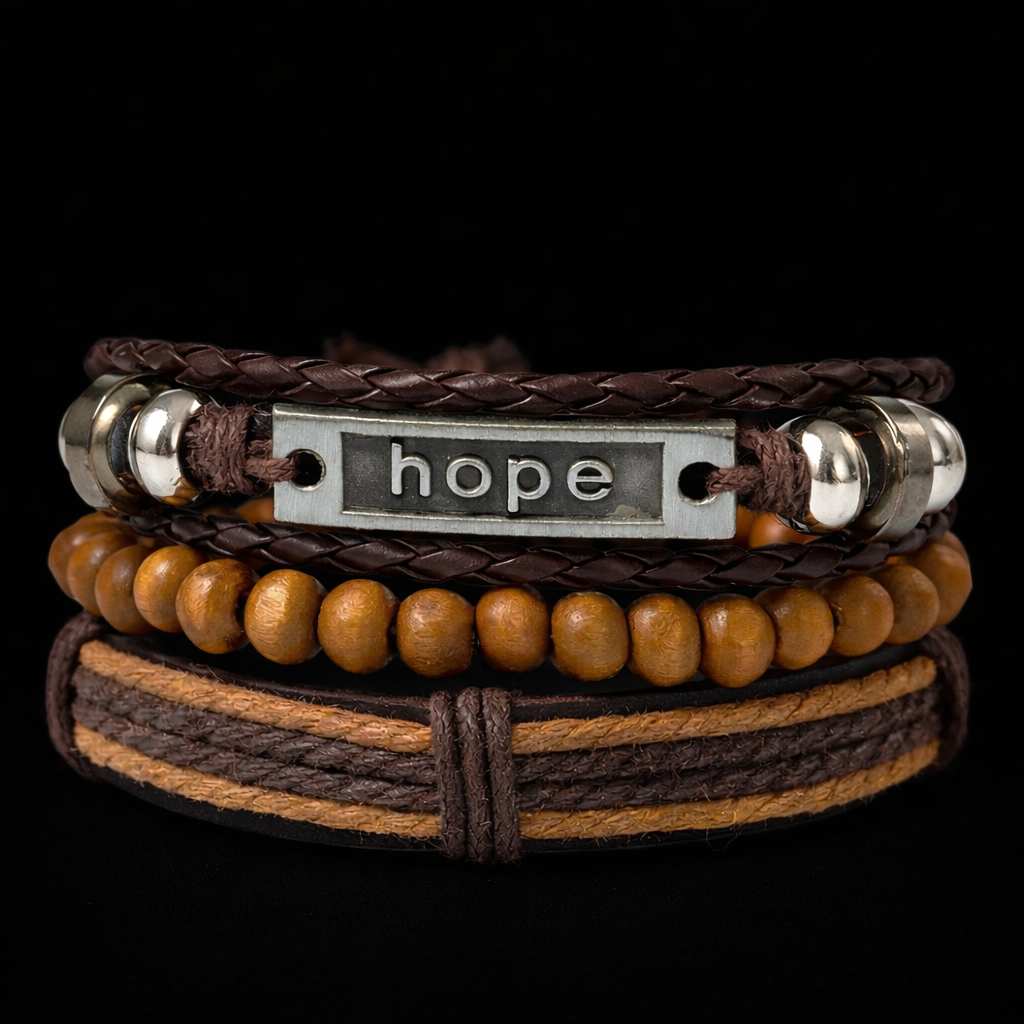 Hope -  Leather Bracelet